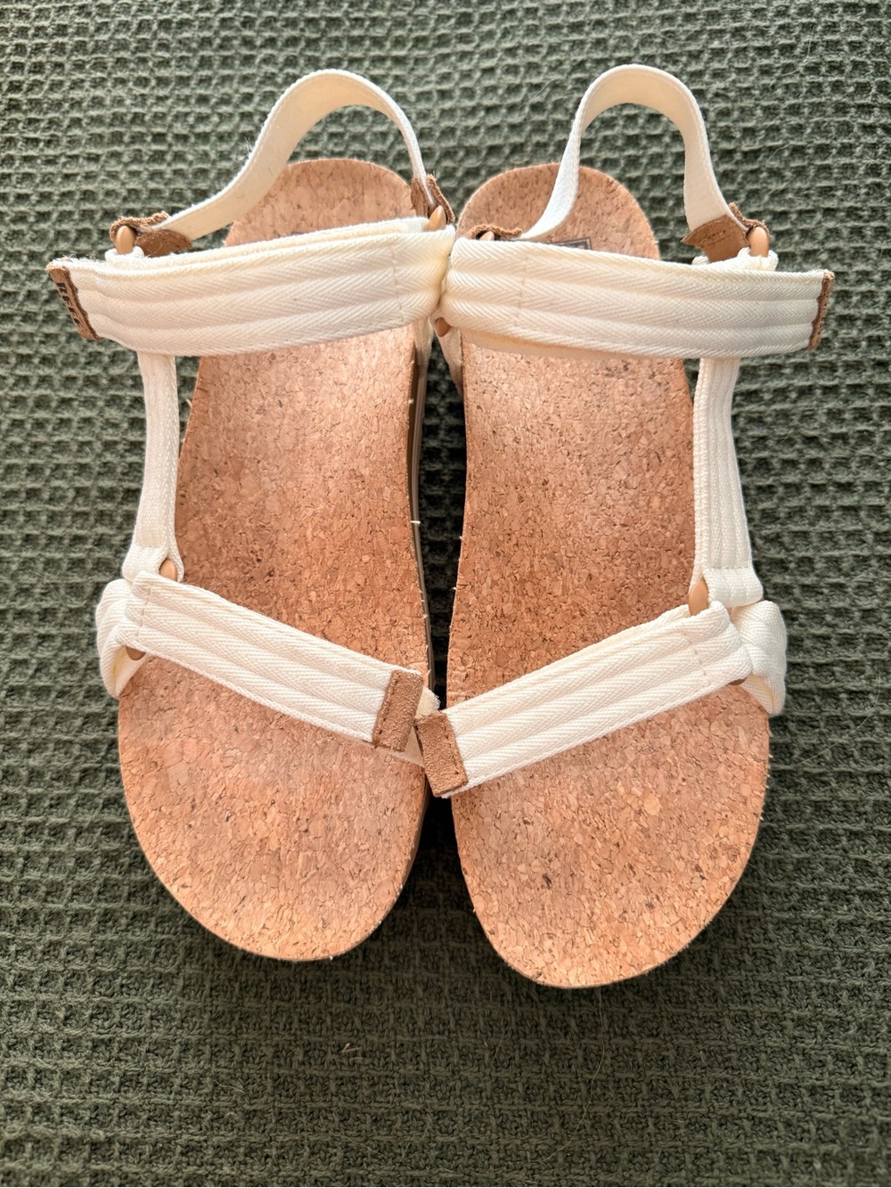 Reef Neutral Cork Footbed Sandals in Cream - Women's